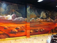 Mars Mural 28  Acrylic &#38;nbsp;&#38;nbsp;&#38;nbsp; 2016 &#38;nbsp;&#38;nbsp;&#38;nbsp; 122&#39; x 10&#39;